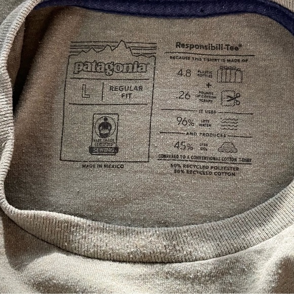 Patagonia Shirt Long Sleeve Responsibili-tee Fish Trout Water Size L - Picture 5 of 5